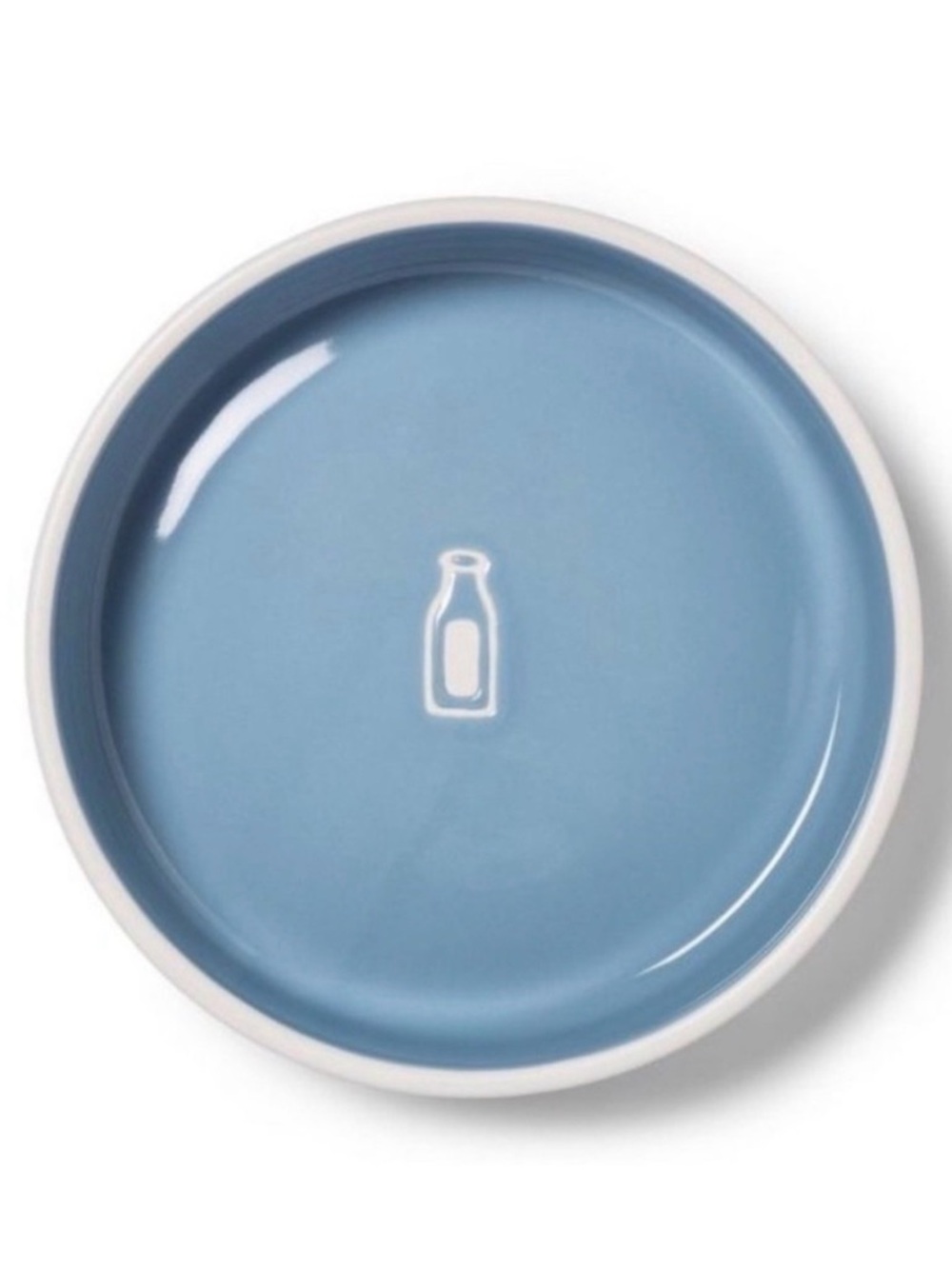 BOOTS & BARKLEY Blue Cat Bowl with Milk Design 2 cup cat dog dish bowl thirsty